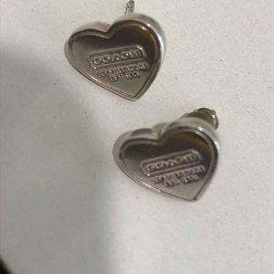 Coach silver earrings